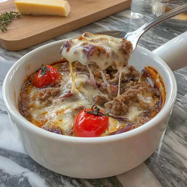 Easter Red Cabbage and Ground Beef Braised Casserole