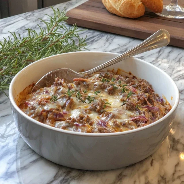 Easter Red Cabbage and Ground Beef Braised Casserole