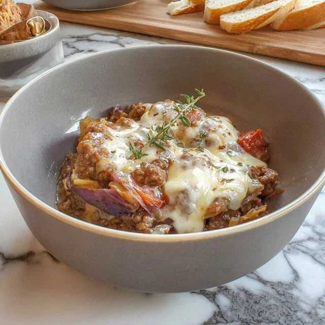 Easter Red Cabbage and Ground Beef Braised Casserole
