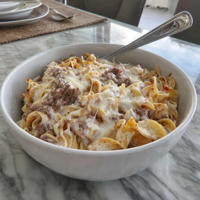 Egg Noodle and Beef Tallow Ground Beef Casserole