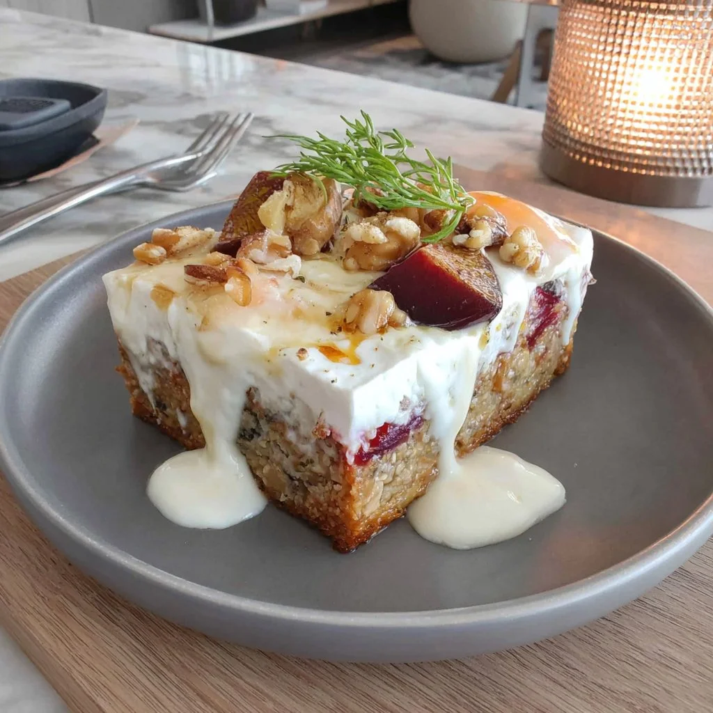 Goat Cheese and Roasted Beet Quinoa Casserole