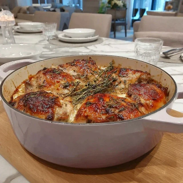 Greek Yogurt Lemon Roasted Chicken Casserole