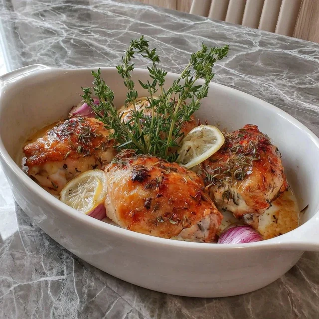 Greek Yogurt Lemon Roasted Chicken Casserole