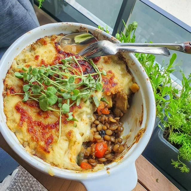Green Lentil and Carrot Casserole with Warm Cumin Spice