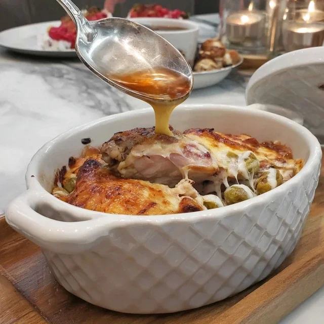 Honey Roasted Chicken and Spring Pea Casserole