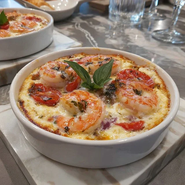 Louisiana Shrimp and Cheese Grits Casserole
