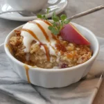 Maple Syrup Baked Oatmeal and Roasted Peach Casserole