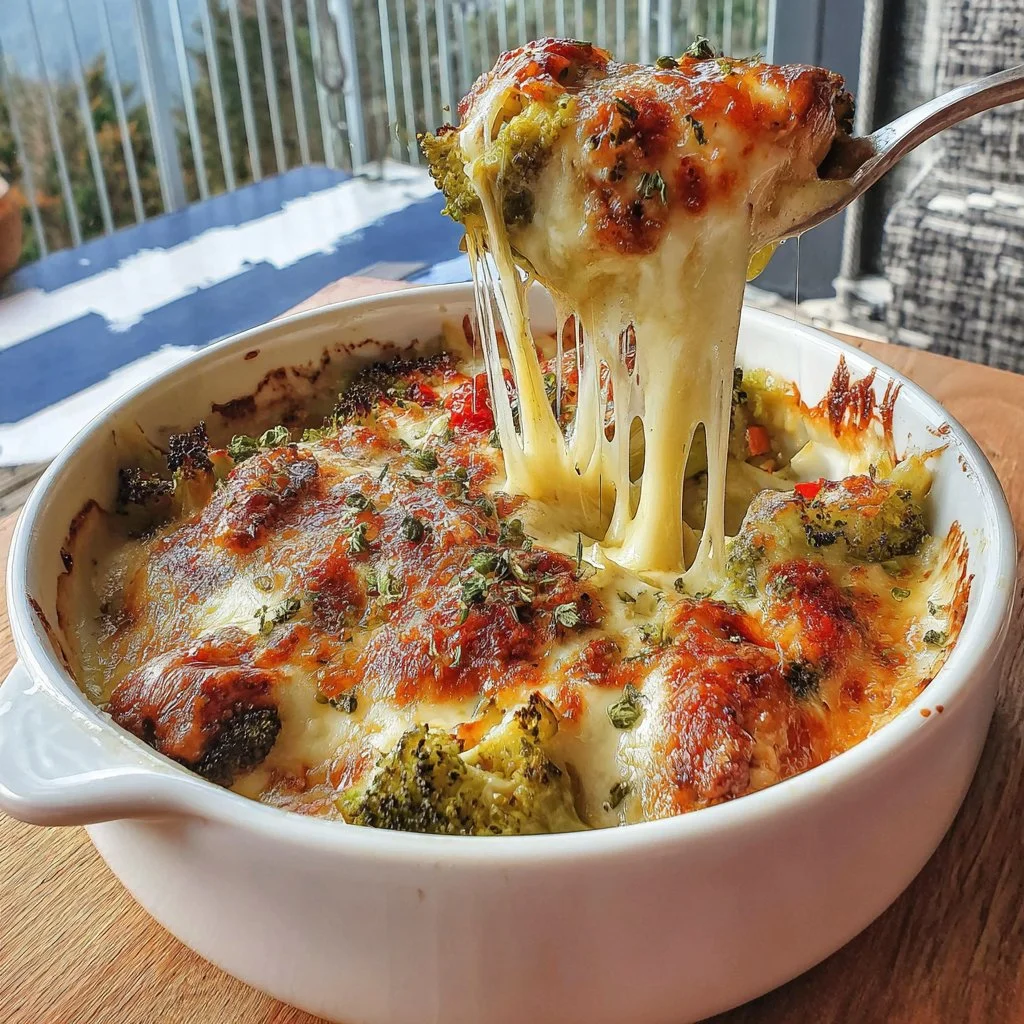 Miso Chicken and Roasted Broccoli Casserole