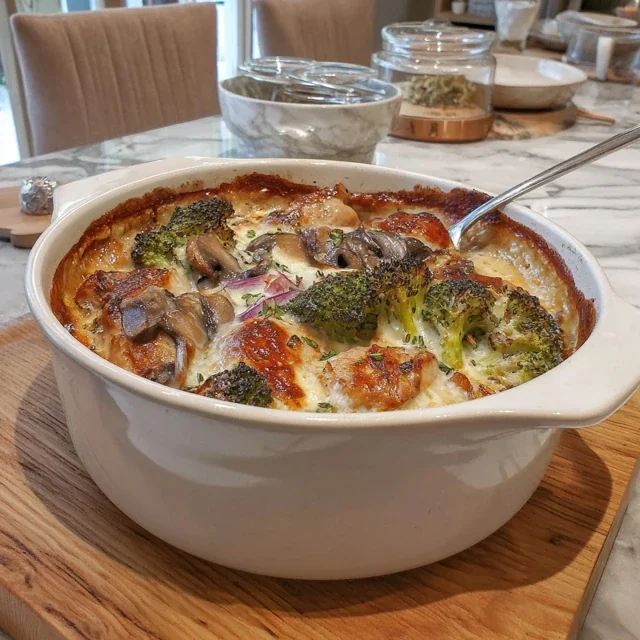 Miso Chicken and Roasted Broccoli Casserole