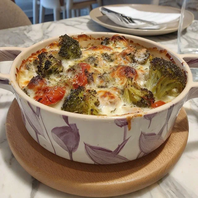 Miso Chicken and Roasted Broccoli Casserole