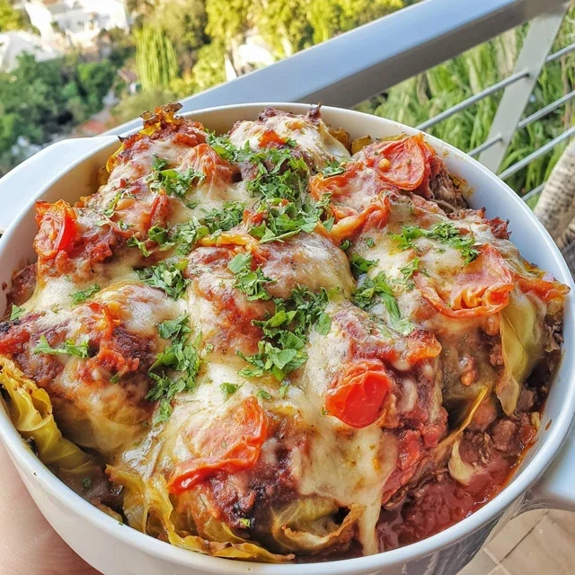 Polish Golumpki Beef and Cabbage Casserole with Tomato Sauce