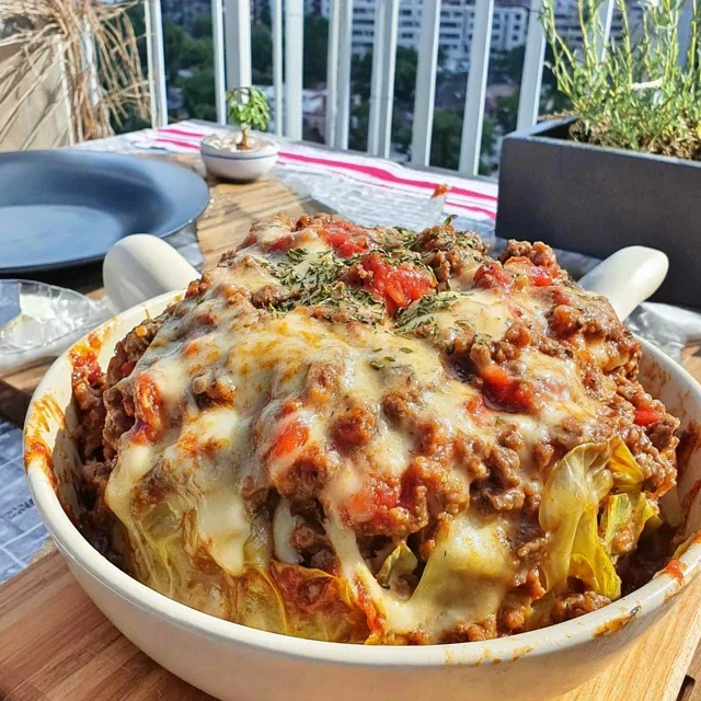 Polish Golumpki Beef and Cabbage Casserole with Tomato Sauce