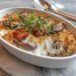 Portobello Mushroom and Wild Rice Stuffed Casserole