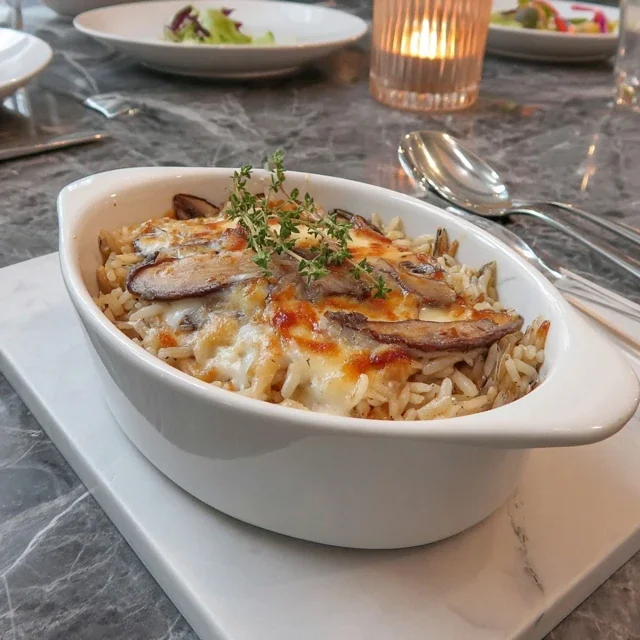 Portobello Mushroom and Wild Rice Stuffed Casserole