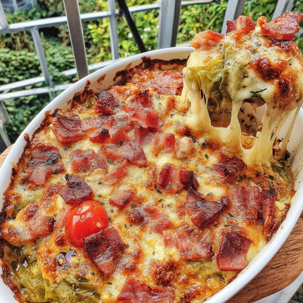 Smoked Ham and Spring Cabbage Casserole