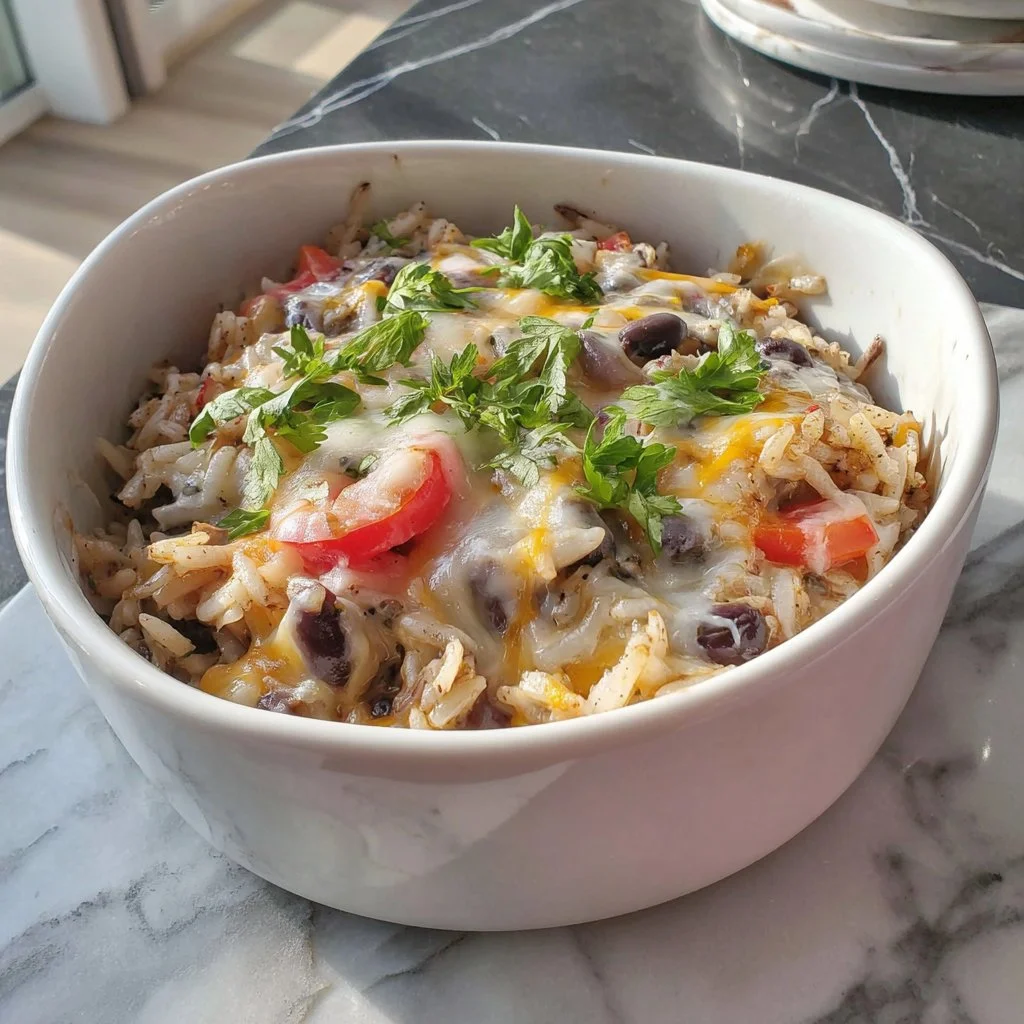 Tex-Mex Wild Rice and Black Bean Casserole