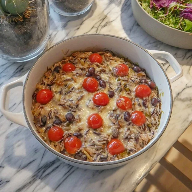 Tex-Mex Wild Rice and Black Bean Casserole