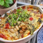 White Bean and Leafy Green High-Fiber Casserole
