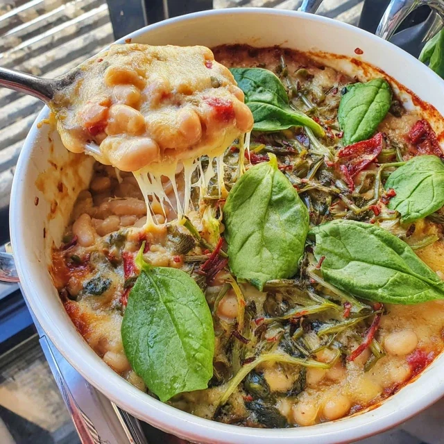 White Bean and Leafy Green High-Fiber Casserole