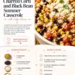 Charred Corn and Black Bean Summer Casserole with Cotija Cheese