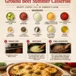 Cheesy Zucchini and Ground Beef Summer Casserole