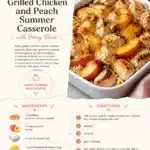Grilled Chicken and Peach Summer Casserole with Honey Glaze