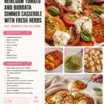 Heirloom Tomato and Burrata Summer Casserole with Fresh Herbs