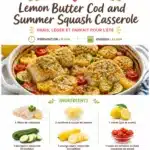 Lemon Butter Cod and Summer Squash Casserole