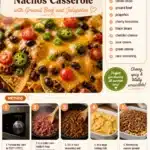 Loaded Summer Nachos Casserole with Ground Beef and Jalapeños