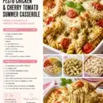 Pesto Chicken and Cherry Tomato Summer Casserole