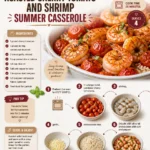 Roasted Cherry Tomato and Shrimp Summer Casserole
