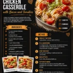 Summer BLT Chicken Casserole with Bacon and Tomatoes