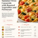 Summer Orzo Casserole with Roasted Vegetables and Parmesan