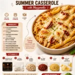 Sun-Dried Tomato and Chicken Summer Casserole with Mozzarella