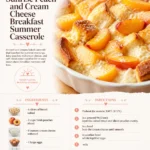 Sunrise Peach and Cream Cheese Breakfast Summer Casserole