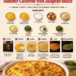 Sweet Corn and Cheddar Summer Casserole with Jalapeño Butter