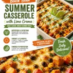 Sweet Potato and Black Bean Summer Casserole with Lime Crema