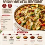 Tuscan Summer Casserole with White Beans and Sun-Dried Tomatoes