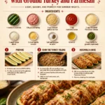 Zucchini Boats Summer Casserole with Ground Turkey and Parmesan
